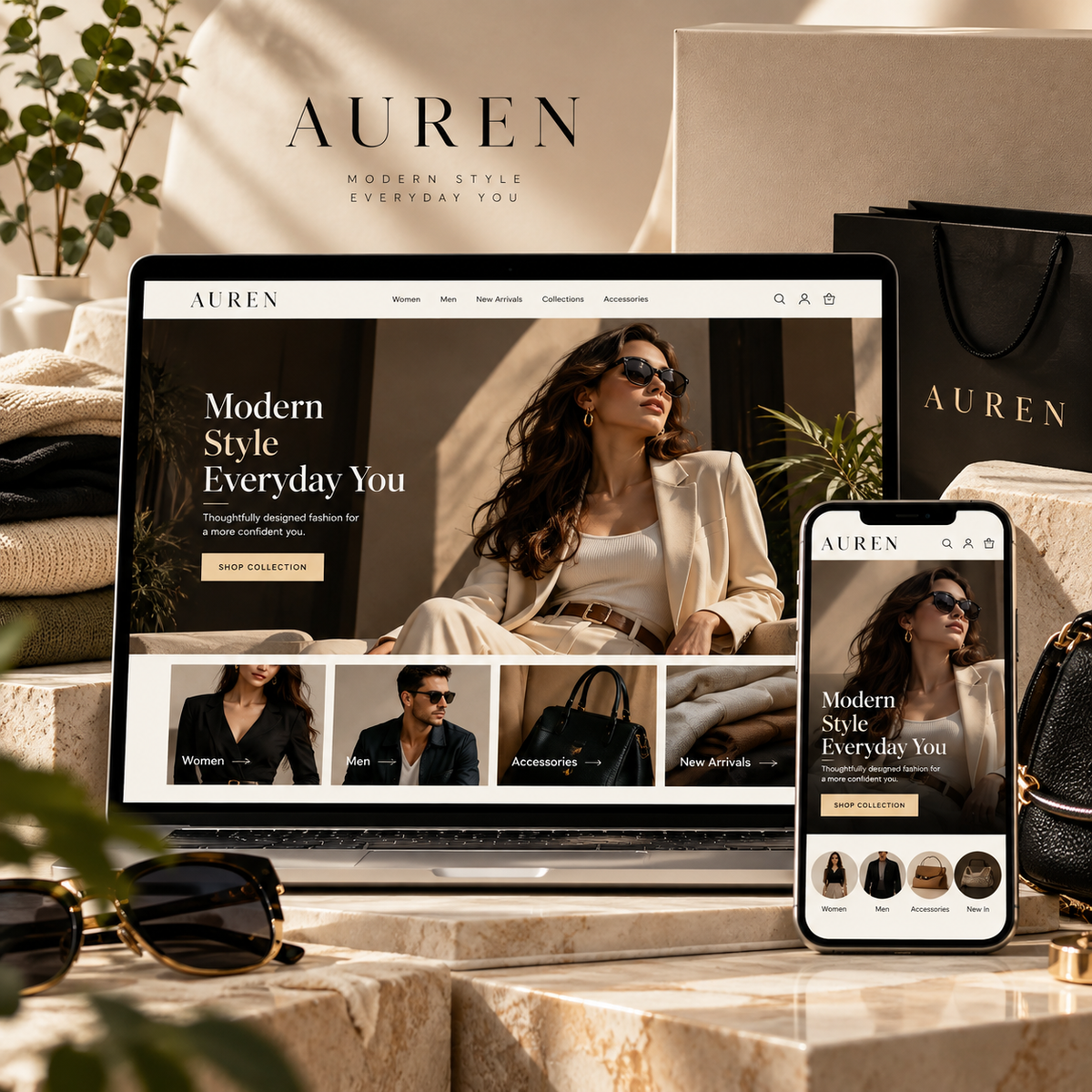 AUREN fashion ecommerce project